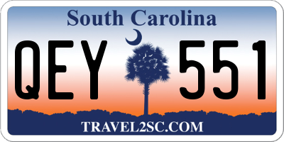 SC license plate QEY551