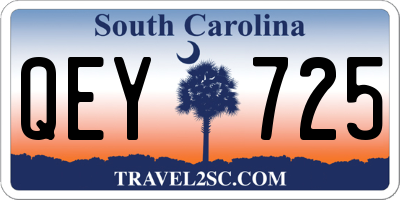 SC license plate QEY725