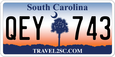 SC license plate QEY743