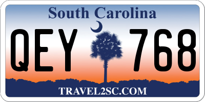 SC license plate QEY768