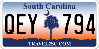 SC license plate QEY794