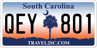 SC license plate QEY801