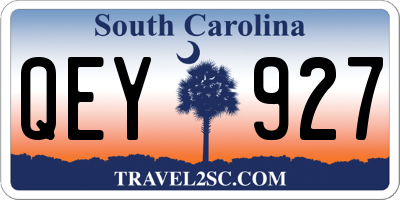 SC license plate QEY927