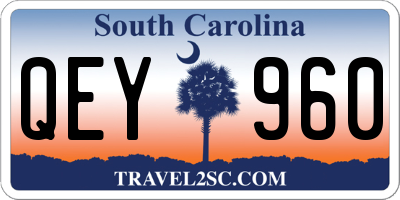 SC license plate QEY960