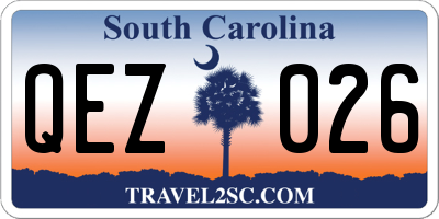 SC license plate QEZ026