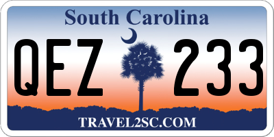SC license plate QEZ233