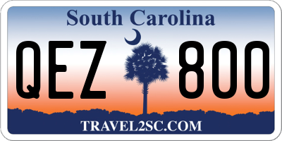 SC license plate QEZ800