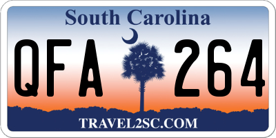 SC license plate QFA264