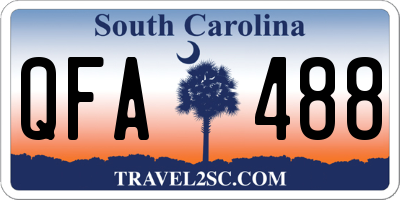 SC license plate QFA488