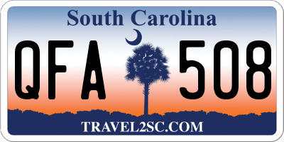 SC license plate QFA508