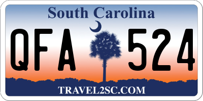 SC license plate QFA524