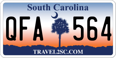 SC license plate QFA564