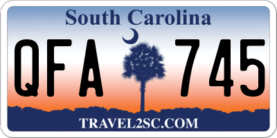 SC license plate QFA745