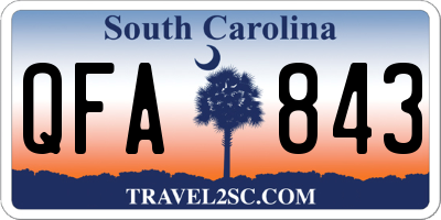 SC license plate QFA843