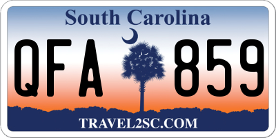 SC license plate QFA859