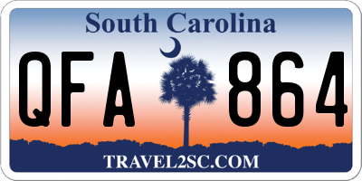 SC license plate QFA864
