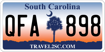 SC license plate QFA898