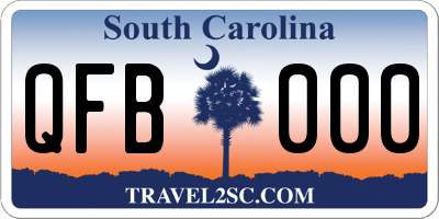 SC license plate QFB000
