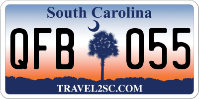 SC license plate QFB055