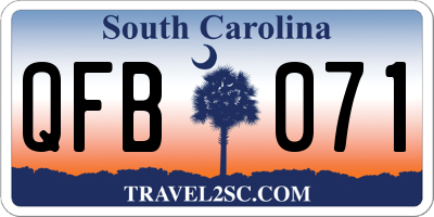 SC license plate QFB071