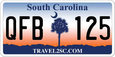 SC license plate QFB125
