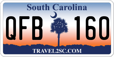 SC license plate QFB160