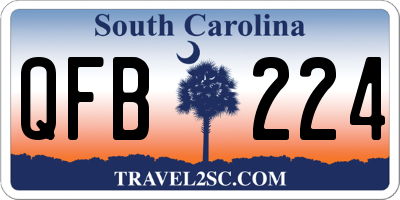 SC license plate QFB224