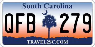 SC license plate QFB279