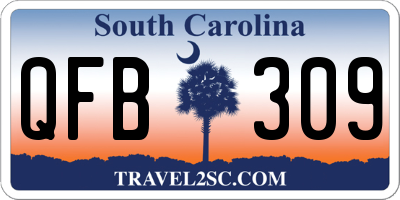 SC license plate QFB309
