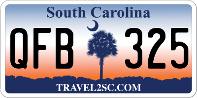 SC license plate QFB325