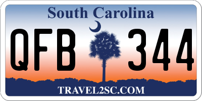 SC license plate QFB344
