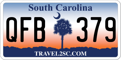 SC license plate QFB379