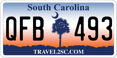 SC license plate QFB493