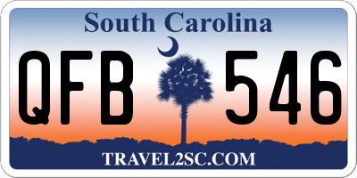 SC license plate QFB546