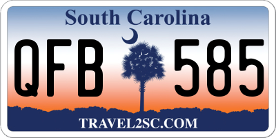 SC license plate QFB585