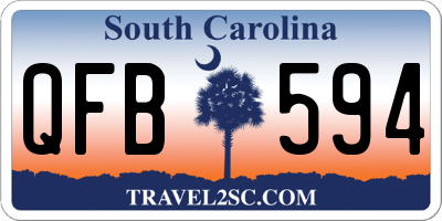 SC license plate QFB594