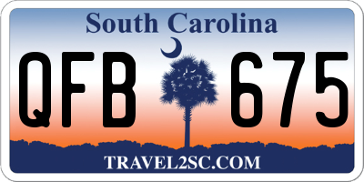 SC license plate QFB675