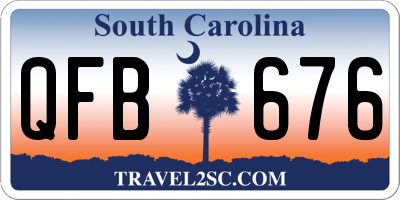 SC license plate QFB676