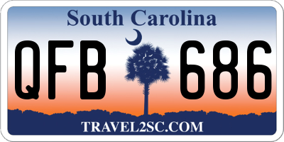 SC license plate QFB686