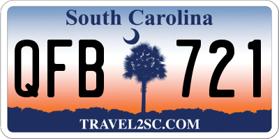 SC license plate QFB721