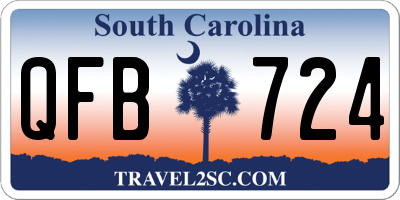 SC license plate QFB724