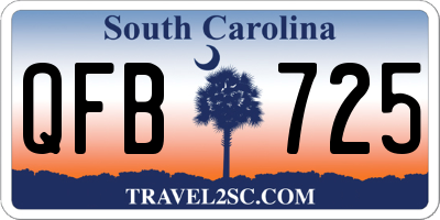 SC license plate QFB725