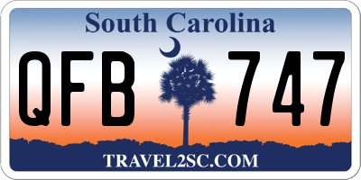 SC license plate QFB747