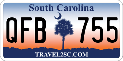 SC license plate QFB755