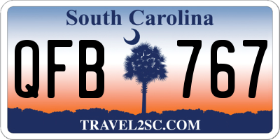 SC license plate QFB767