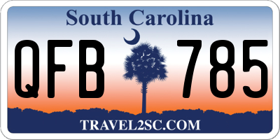 SC license plate QFB785