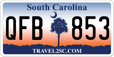 SC license plate QFB853