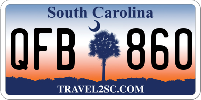 SC license plate QFB860