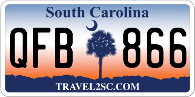 SC license plate QFB866