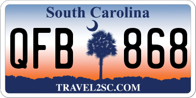 SC license plate QFB868